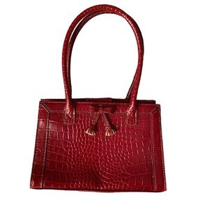 Vintage Red Leather Mini Purse